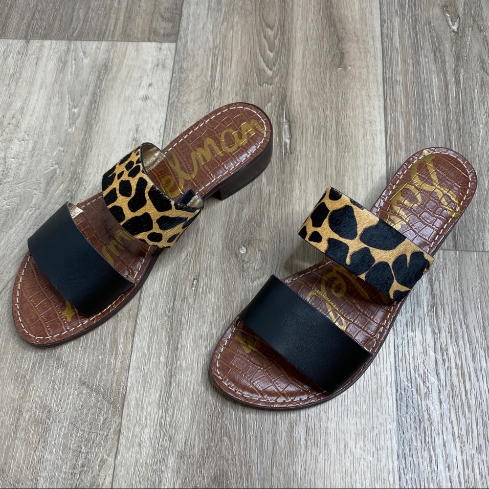 Sam Edelman Jeni Leopard Slides Sandals